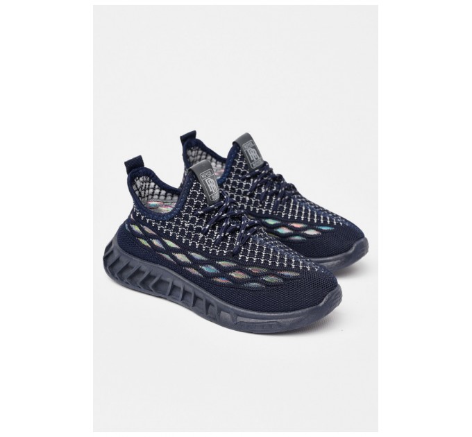 Детские кроссовки для мальчика текстильные черного цвета 197300L