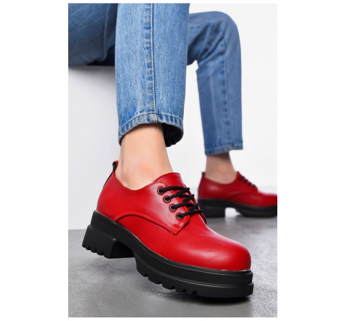 Лофери жіночі темно-червоного кольору 197541L