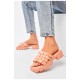 Шльопанці жіночі рожевого кольору 197565L