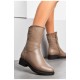 Напівчоботи жіночі на хутрі кольору мокко 197574L