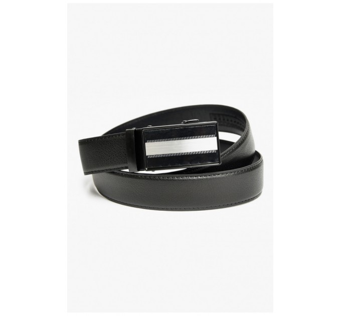 Ремінь чоловічий чорного кольору розмір 112*3,5 см 198281L