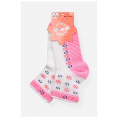 Шкарпетки дитячі демісезонні рожевого кольору з малюнком 198411L