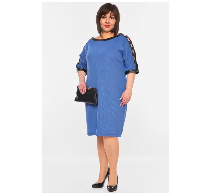 Сукня жіноча батальна синього кольору 198713L