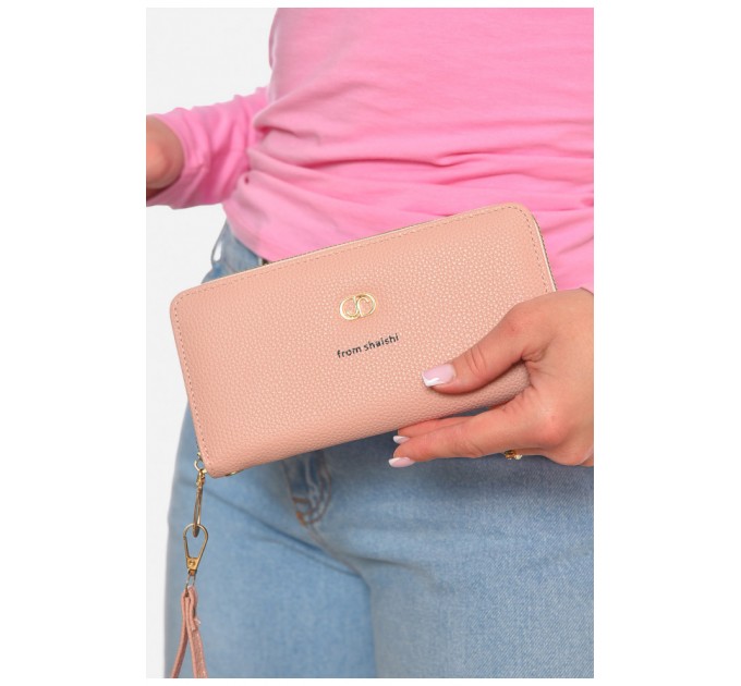 Гаманець жіночий з екошкіри рожевого кольору 199049L