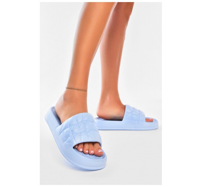 Шльопанці піна жіночі блакитного кольору 199282L