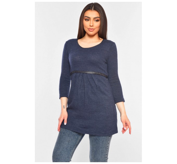 Кофта жіноча напівботальна темно-синього кольору 199417L
