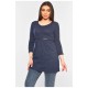 Кофта жіноча напівботальна темно-синього кольору 199417L