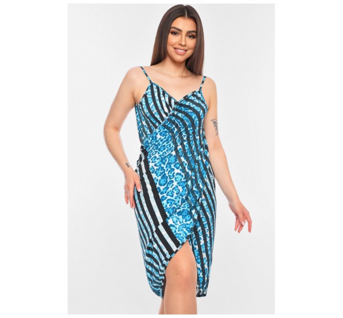 Парео жіноче для пляжу блакитного кольору 199440L