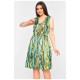 Сукня жіноча зеленого кольору з принтом 199494L Сукня жіноча зеленого кольору з принтом 199494L