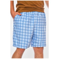 Шорти чоловічі батальні блакитного кольору з принтом 199962L