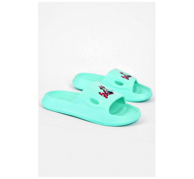Шлепанцы детские для девочки пена мятного цвета 200038L