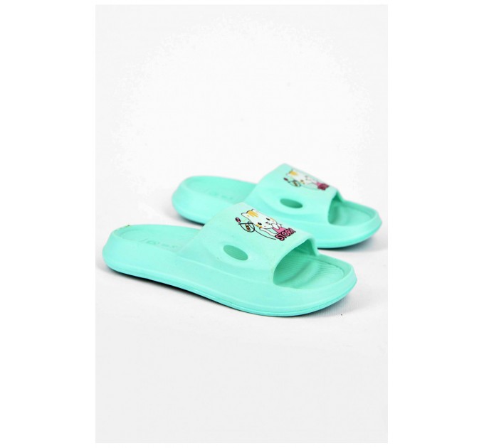 Шлепанцы детские для девочки пена мятного цвета 200051L