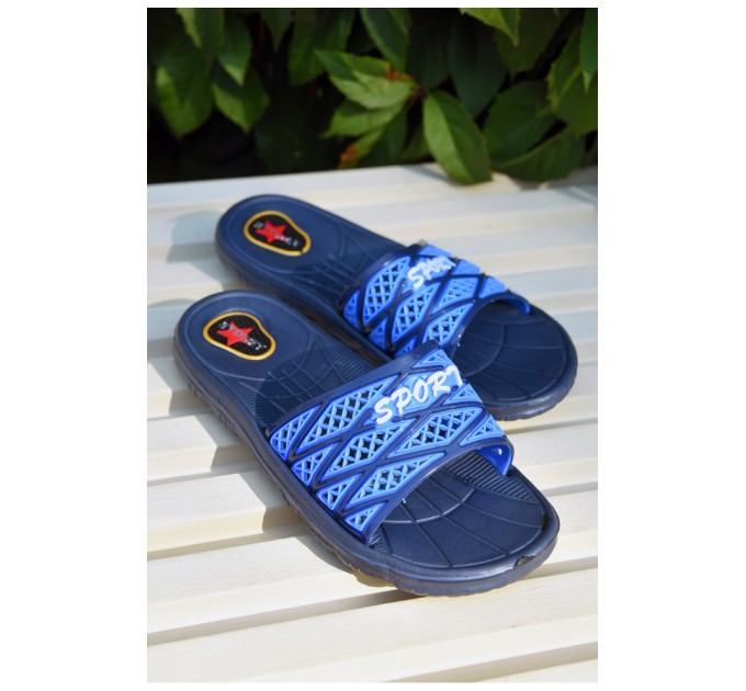 Шльопанці дитячі хлопчик темно-синього кольору 200248L