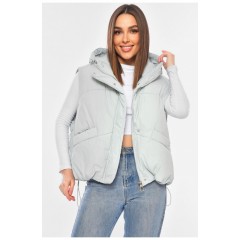 Жилетка женская однотонная мятного цвета 200309L