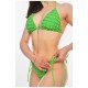 Купальник жіночий однотонний зеленого кольору 200421L