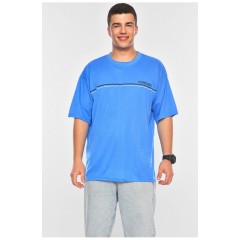 Футболка мужская батальная синего цвета 200457L