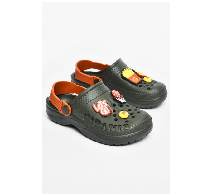 Крокси дитячі темно-зеленого кольору 200478L