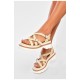 Босоніжки жіночі бежевого кольору 200694L