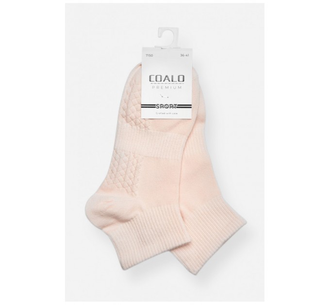 Шкарпетки жіночі демісезонні спортивні світло-рожевого кольору 200802L
