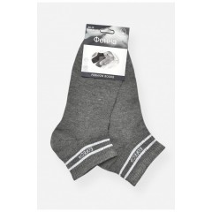 Шкарпетки чоловічі спортивні демісезонні темно-сірого кольору 200862L
