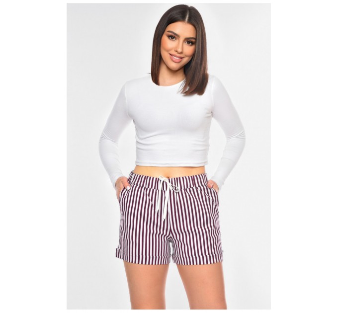 Шорты женские темно-фиолетового цвета 200917L