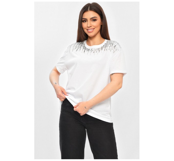 Футболка жіноча білого кольору 200981L