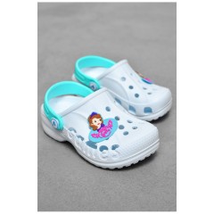 Кроксы детские белого цвета 201077L