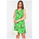 Женский сарафан зеленого цвета с принтом 201136L. Женский сарафан зеленого цвета с принтом 201136L.