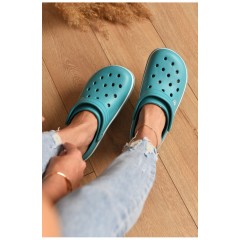 Кроксы женские голубого цвета 201150L
