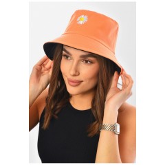 Панама жіноча двостороння помаранчевого кольору 201227L