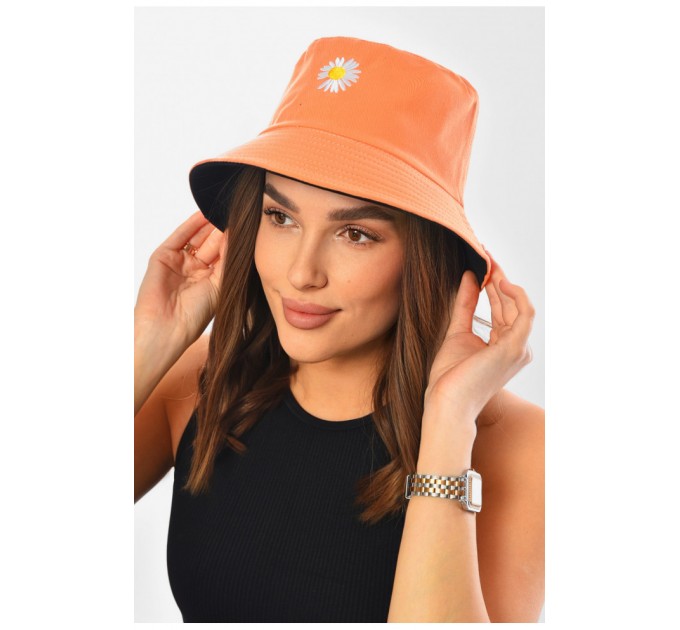Панама жіноча двостороння помаранчевого кольору 201227L