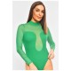 Боди женское однотонное зеленого цвета 201336L