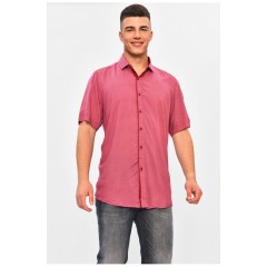 Сорочка чоловіча бордового кольору з принтом 201361L