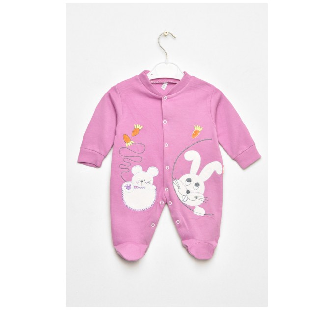 Детский мужской для девочки сиреневого цвета с шапочкой 201764L