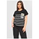 Футболка жіноча чорного кольору з принтом 201879L