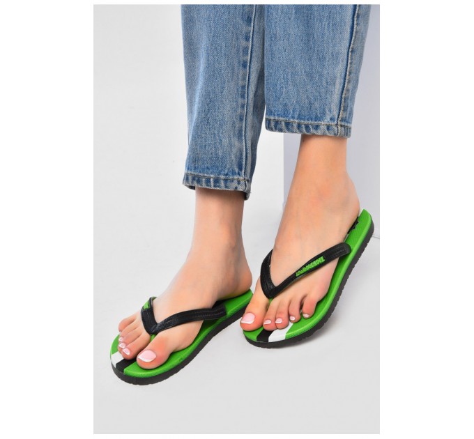 В`єтнамки жіночі піна чорно-зеленого кольору 201978L