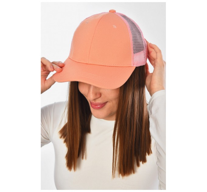 Кепка жіноча персикового кольору 202020L