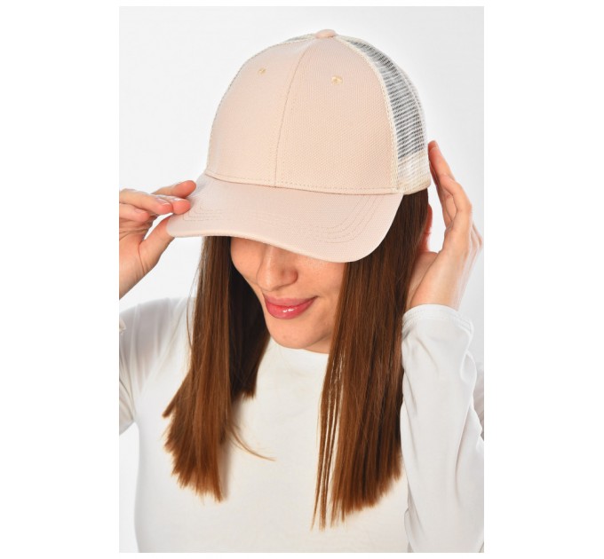 Кепка женская бежевого цвета 202021L