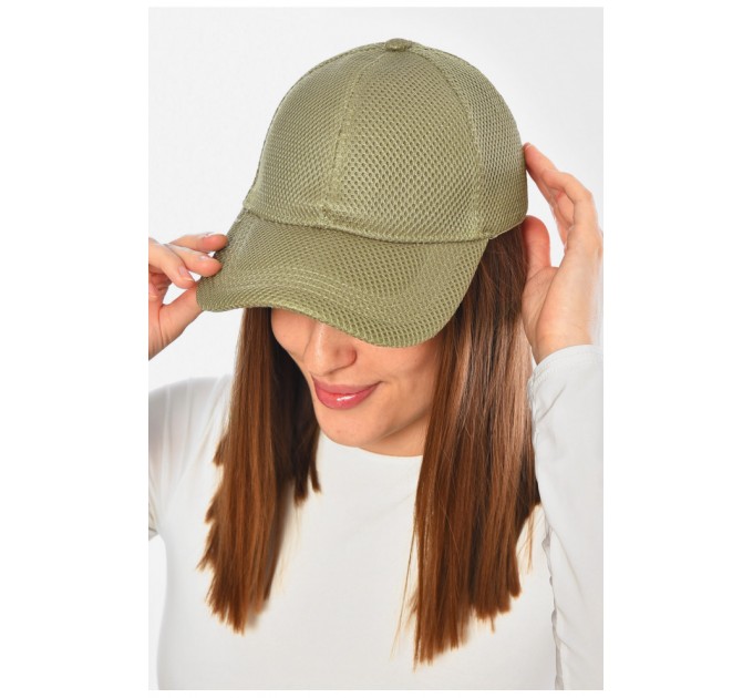 Кепка жіноча кольору хакі 202022L