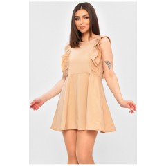 Сарафан жіночий однотонний бежевого кольору 202096L Сарафан жіночий однотонний бежевого кольору 202096L