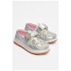 Мокасини дитячі для дівчинки сріблястого кольору 202325L