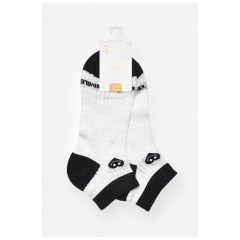 Шкарпетки жіночі спортивні демісезонні білого кольору 202422L