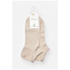 Шкарпетки жіночі спортивні демісезонні бежевого кольору 202431L
