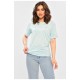 Футболка жіноча однотонна блакитного кольору 202485L