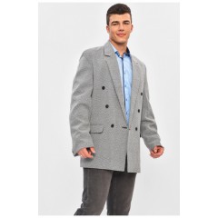 Мужской пиджак однотонный серого цвета 202543L