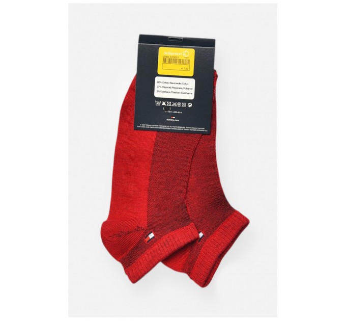 Шкарпетки жіночі спортивні демісезонні червоного кольору 202665L