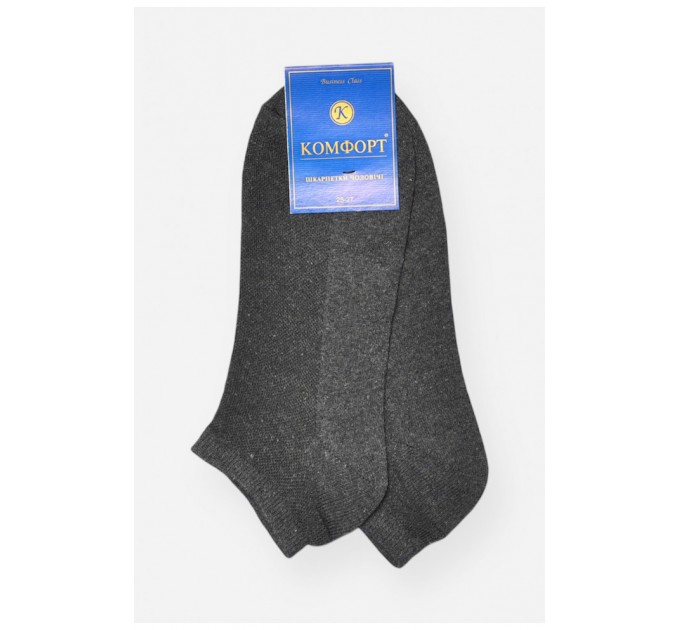 Носки мужские спортивные демисезонные темно-серого цвета 202724L