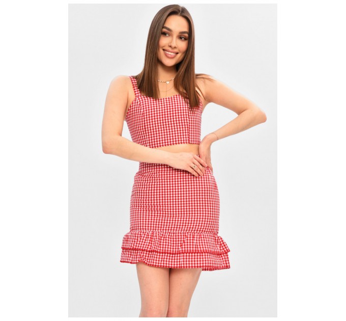 Женский костюм красного цвета с принтом 203115L.