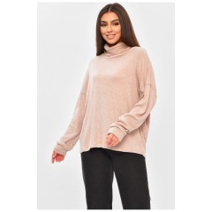 Женская кофта однотонная бежевого цвета 203204L