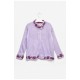 Кофта дитяча для дівчинки бузкового кольору з принтом 203361L